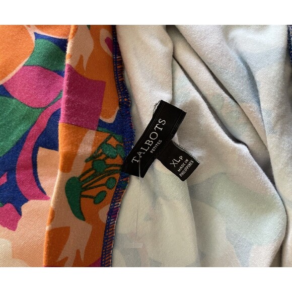TALBOTS Tropical Floral Pull On Stretch Skirt - Orange, Pink, Blue, Green - XLp - Picture 5 of 7